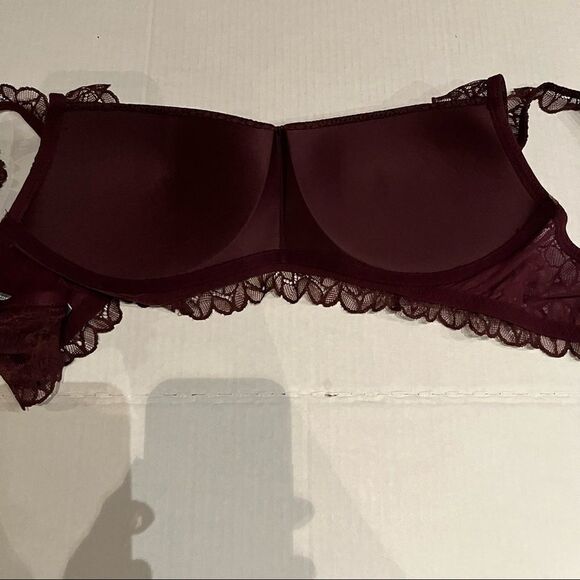 Aerie bralette maroon large lacy  adjustable straps - Picture 2 of 11
